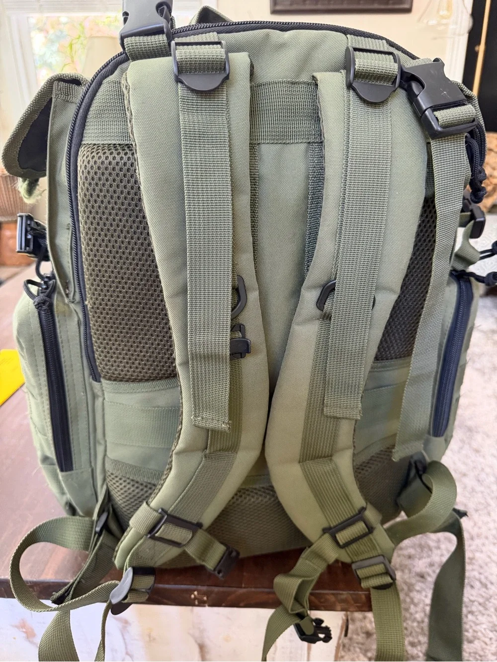 Tactical Olive Green Men's Diaper Bag Backpack by Sager Creek